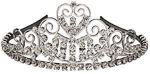 Diadem mit Strass-Steinen - zum Schlieen ins Bild klicken